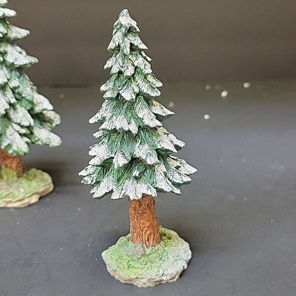 Department 56 Village SNOWY SCOTCH PINES , (Set of 3)  #52615, GREAT Condition! - Picture 8 of 9